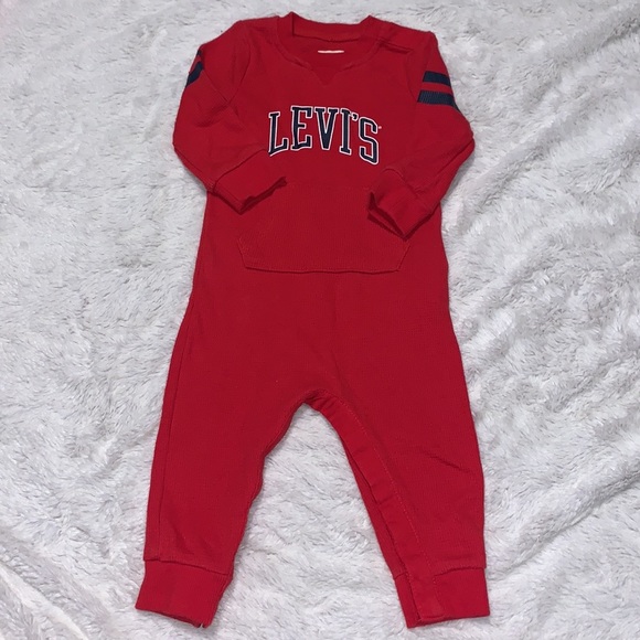 Levi's Other - Red Levi’s sleeper/ footie